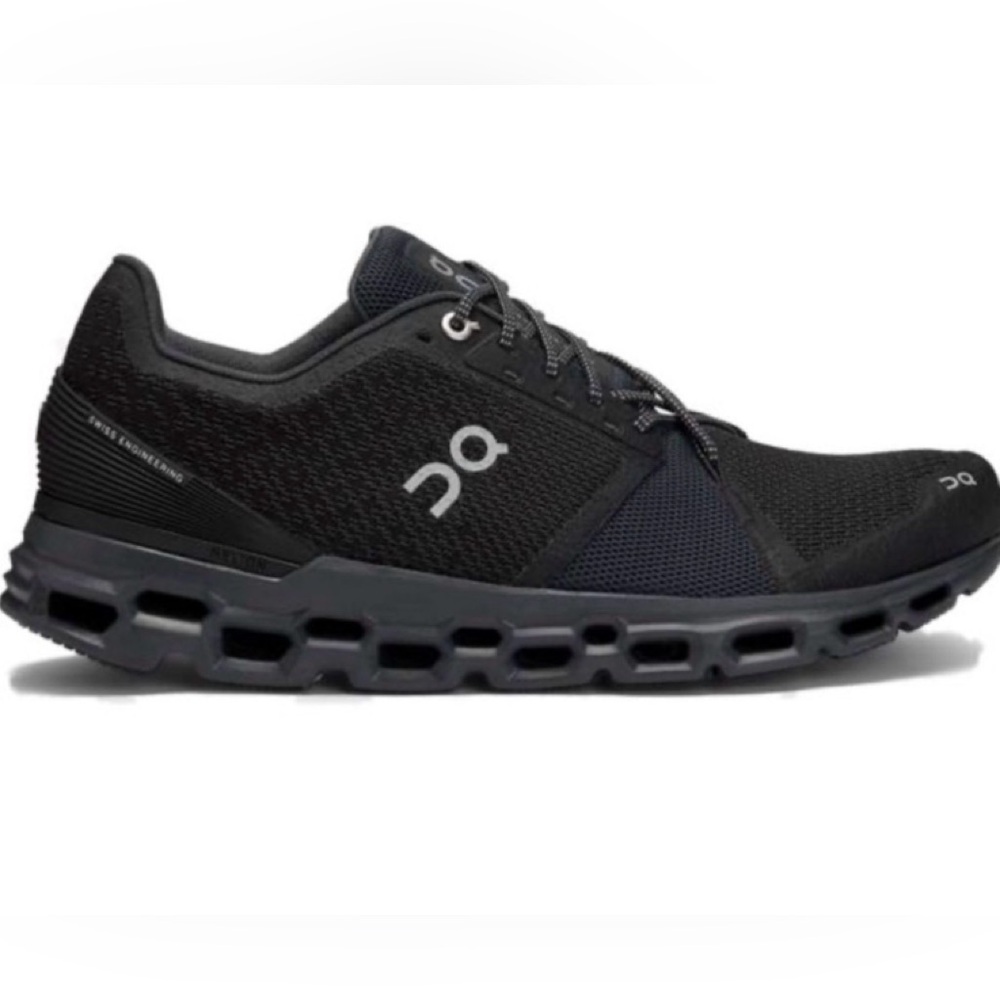 On Running Cloudstratus Black Shadow Colorway Sneakers